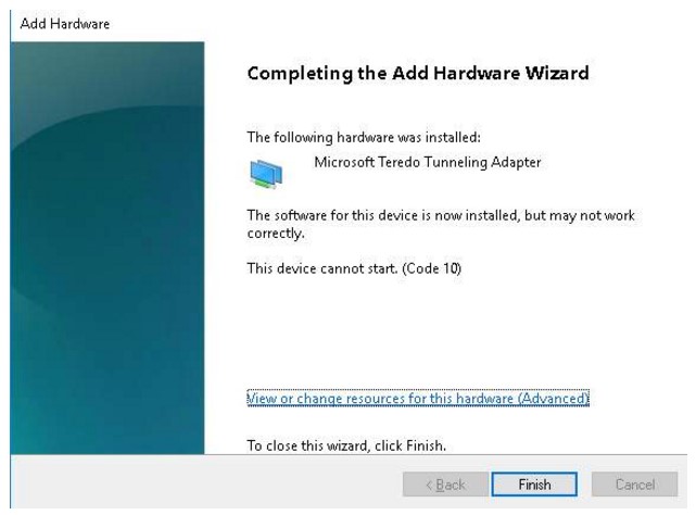 microsoft teredo tunneling adapter driver free download